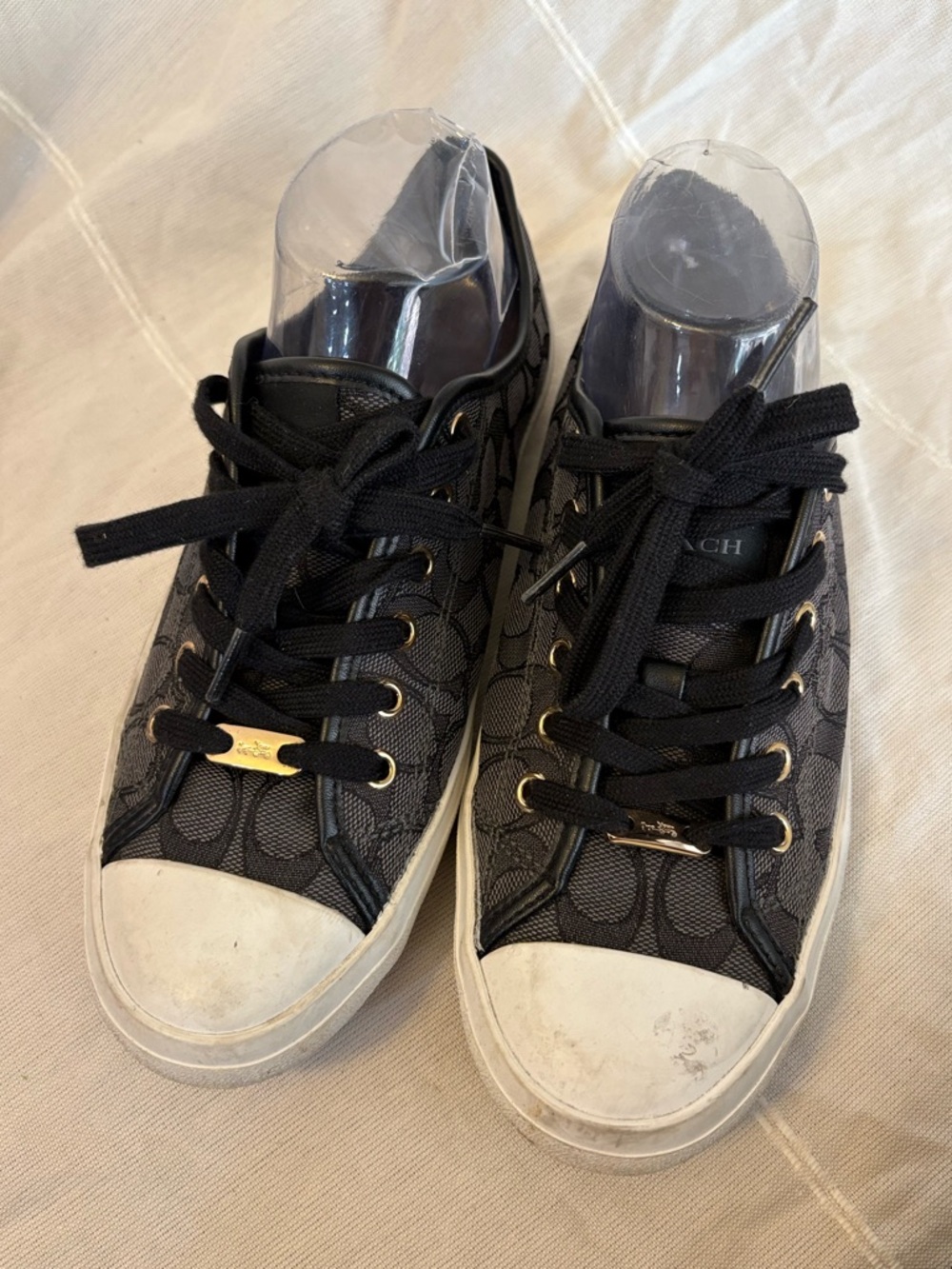 Coach Empire Black and‎ Gray Signature Sneakers